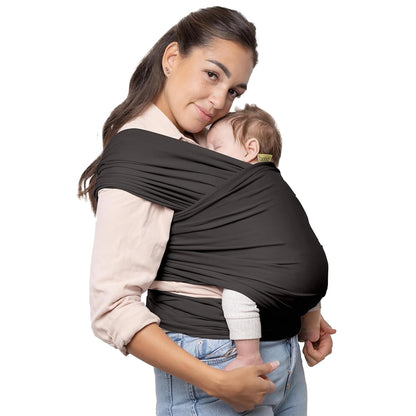 Boba Organic Baby Wrap Carrier: Soft Dark Grey Cotton Sling