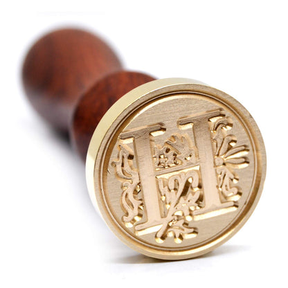 Traditional Wax Seal Stamp: Brass Head & Wooden Handle for Elegant, Zero-Waste Correspondence