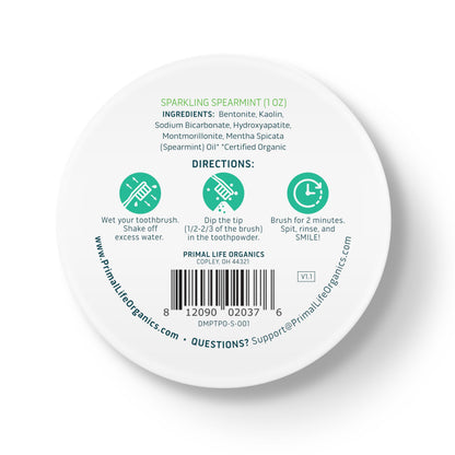 Primal Life Organics Dirty Mouth Toothpowder: Sweet Bubblegum 0.25 oz