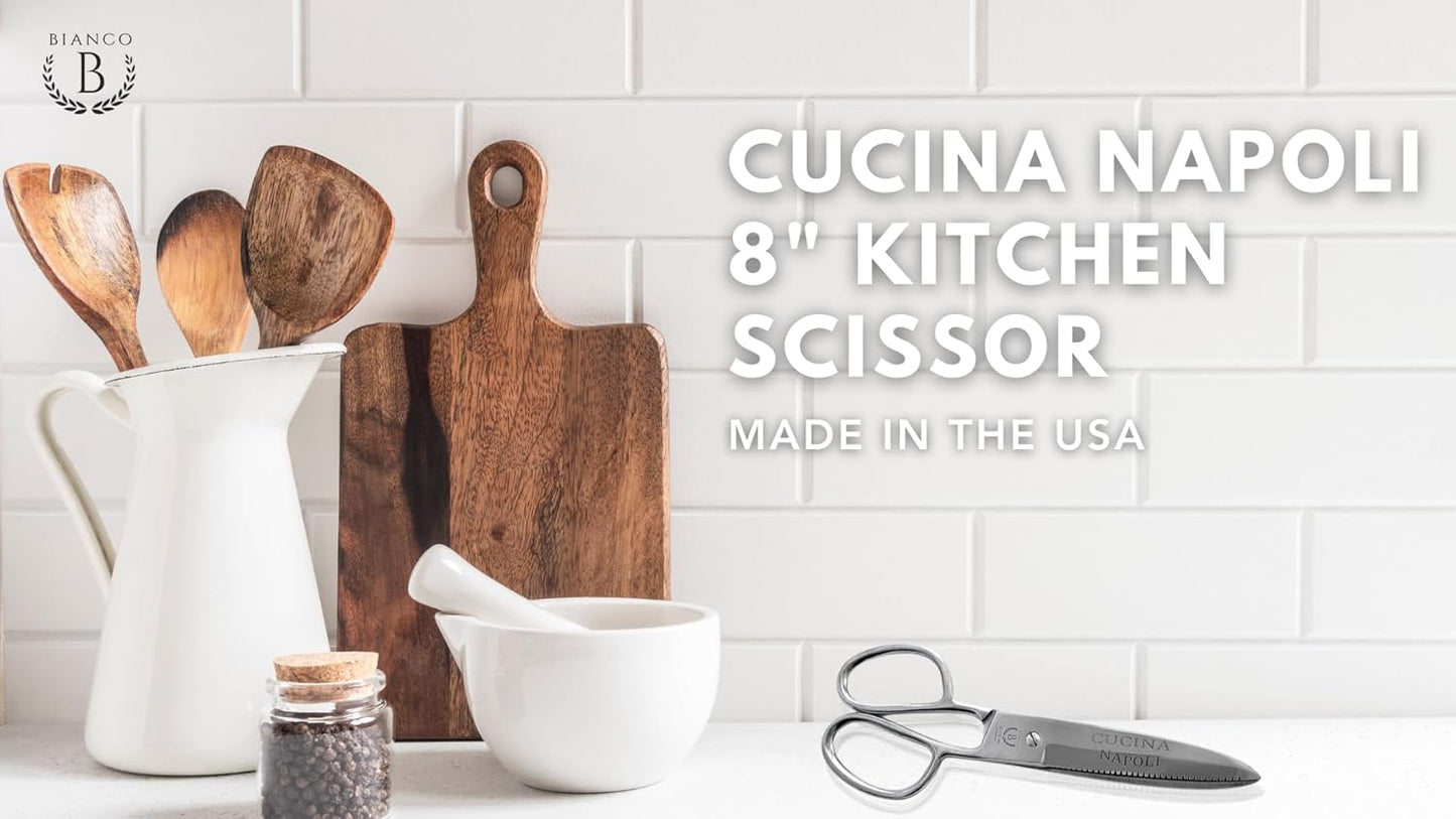 Cucina Napoli Kitchen Shears – Stainless Steel, Plastic-Free & USA-Made