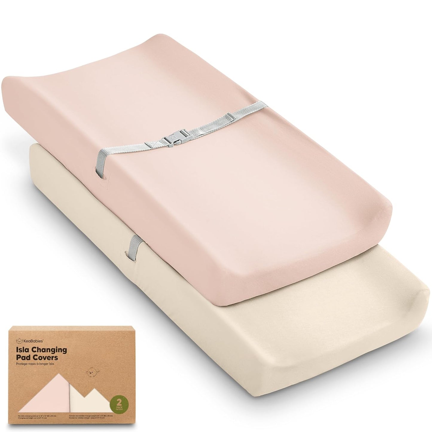Soothe 100% GOTS-Certified Organic Cotton Changing Pad Covers (2-Pack)