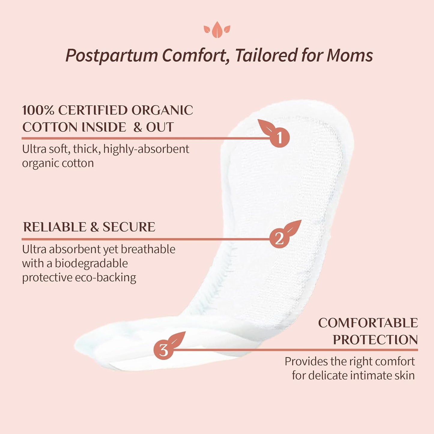 Organyc 100% Certified Organic Cotton Hospital Postpartum Pads