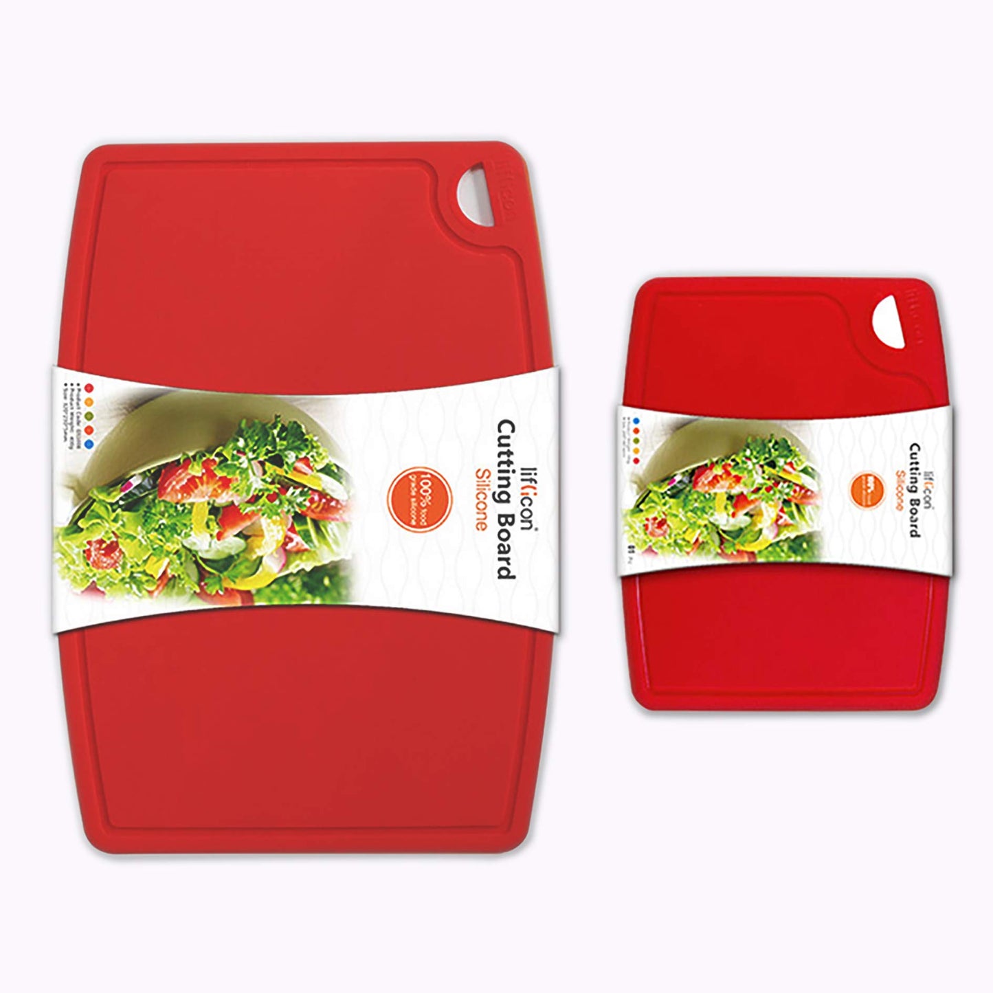 Liflicon 12.6'' x 9.1'' Thick Silicone Cutting Board: Non-Toxic & Flexible.