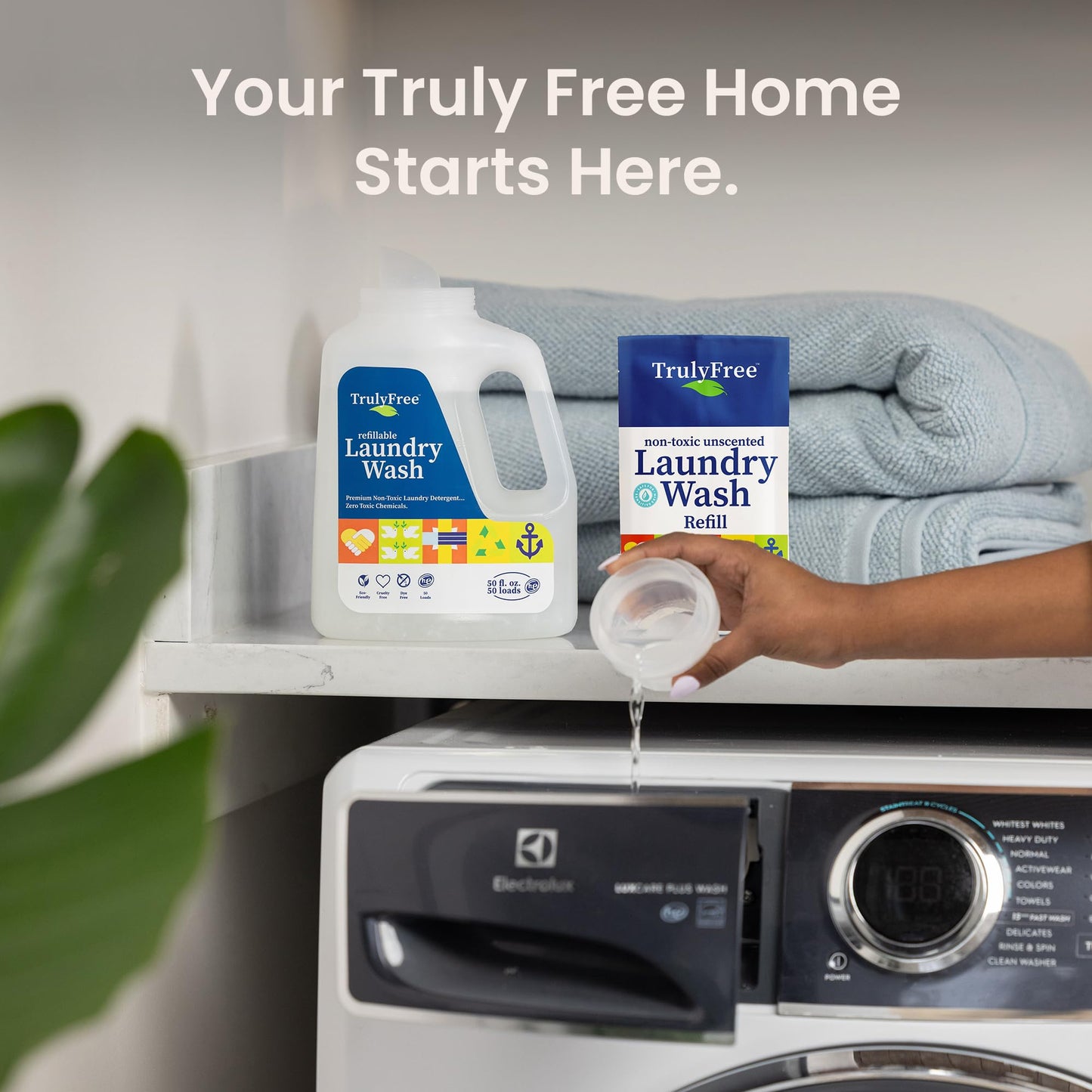 Truly Free Plant-Based Refillable Laundry Wash for Sensitive Skin