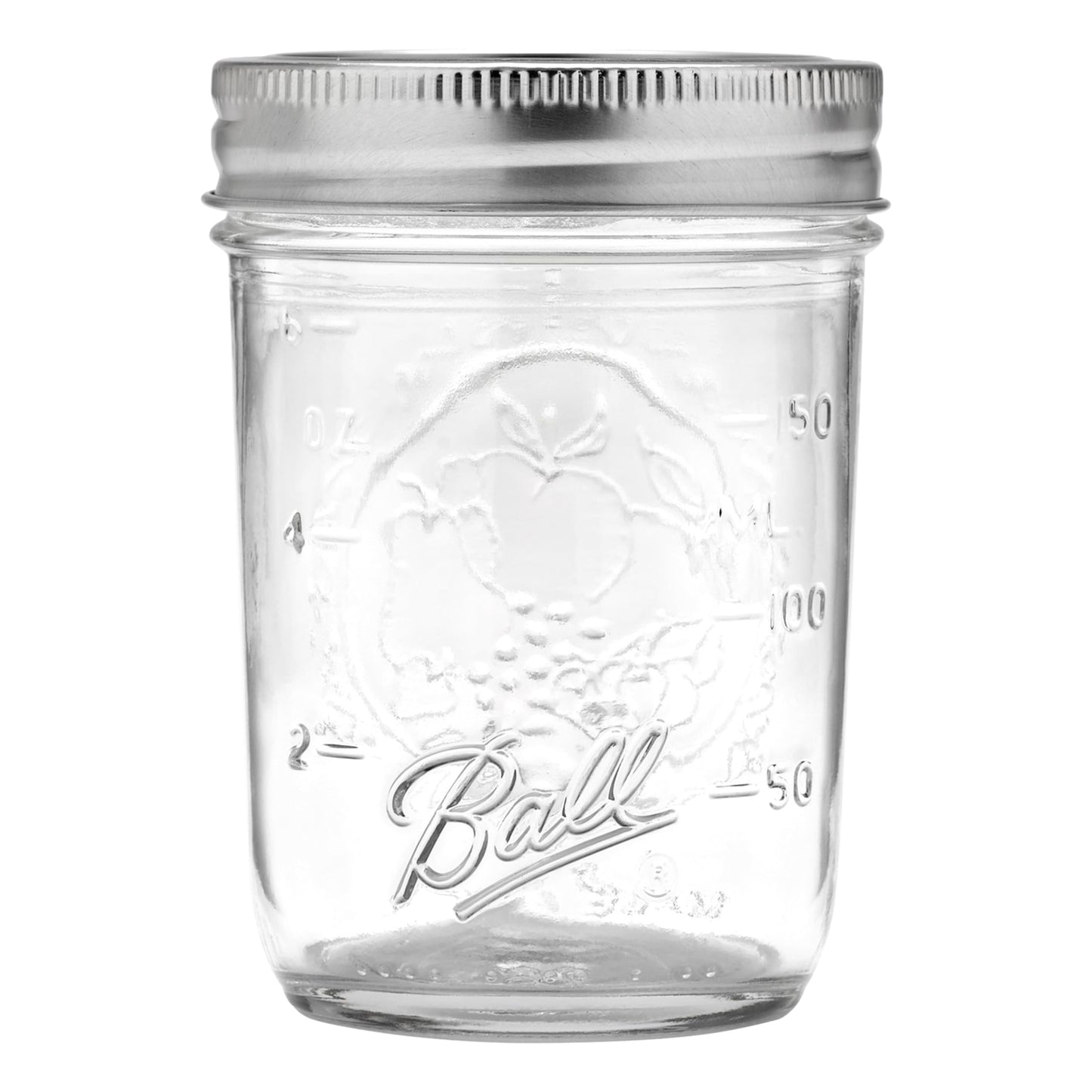 Quilted Glass Jelly Jars, 8 oz, BPA-Free, 12-Count - Ball