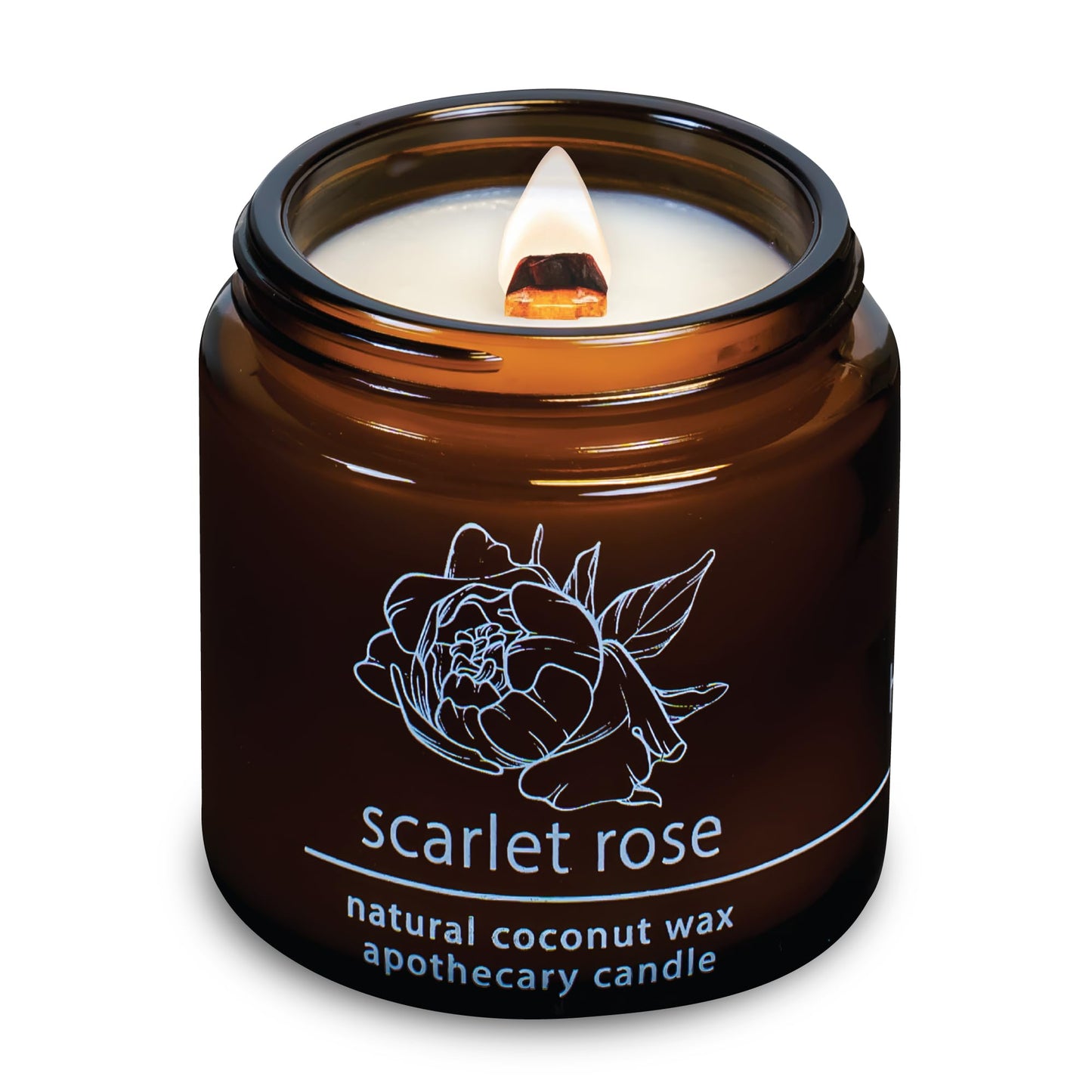 Non-Toxic Coconut Wax Candle: Signature Crackling Wood Wick, Phthalate-Free, 60-Hour Clean Burn