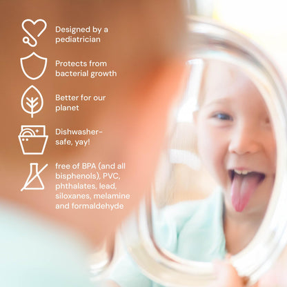 Ahimsa Balanced Bites Pediatrician-Designed Stainless Steel Divided Plate