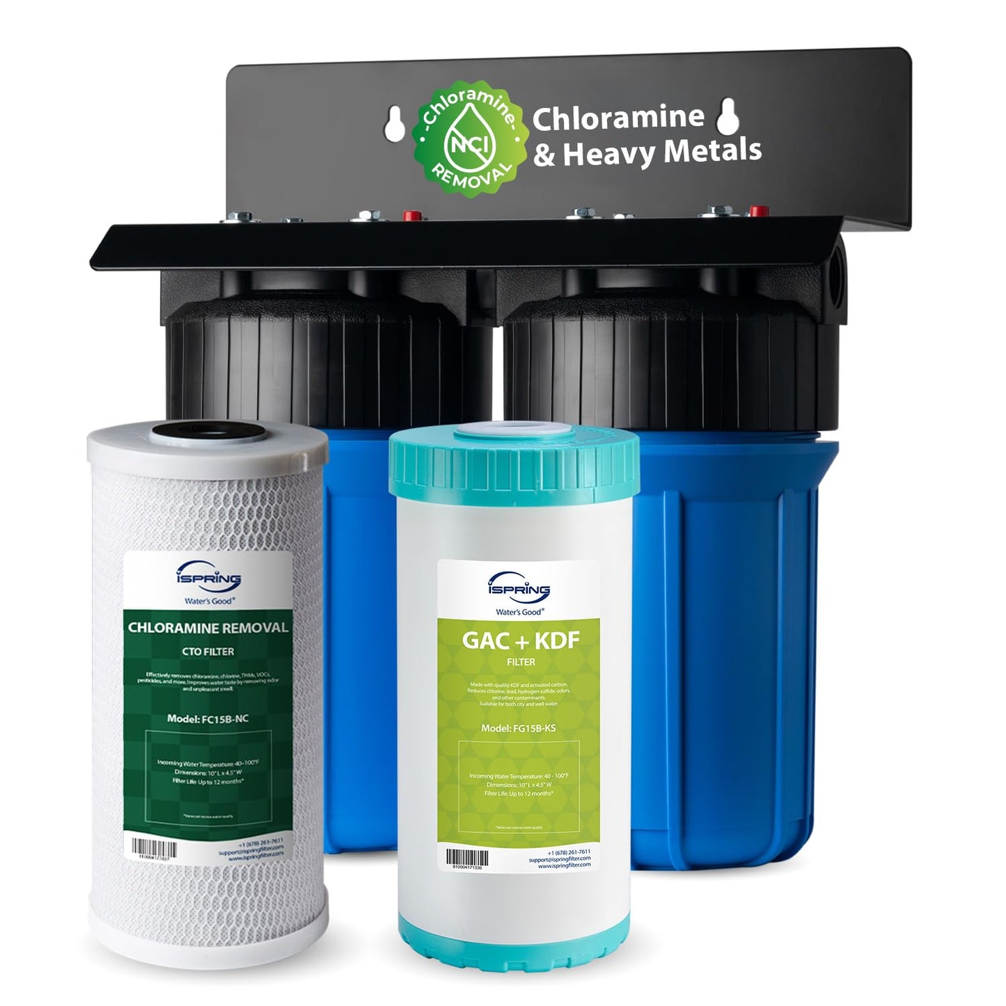 Compact Whole-House PFAS & Lead Water Filter, 2-Stage – iSpring WGB21B-PFKS