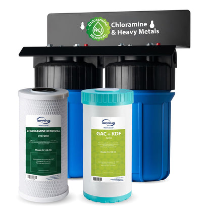Compact Whole-House PFAS & Lead Water Filter, 2-Stage – iSpring WGB21B-PFKS