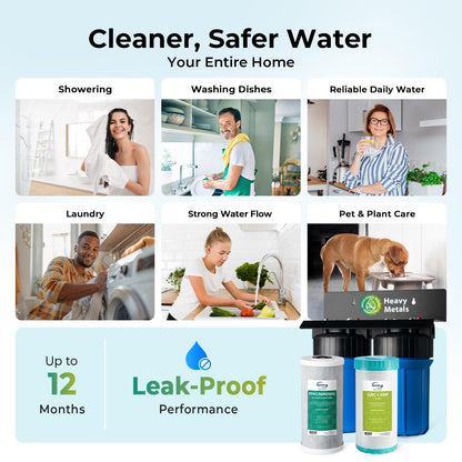 Compact Whole-House PFAS & Lead Water Filter, 2-Stage – iSpring WGB21B-PFKS