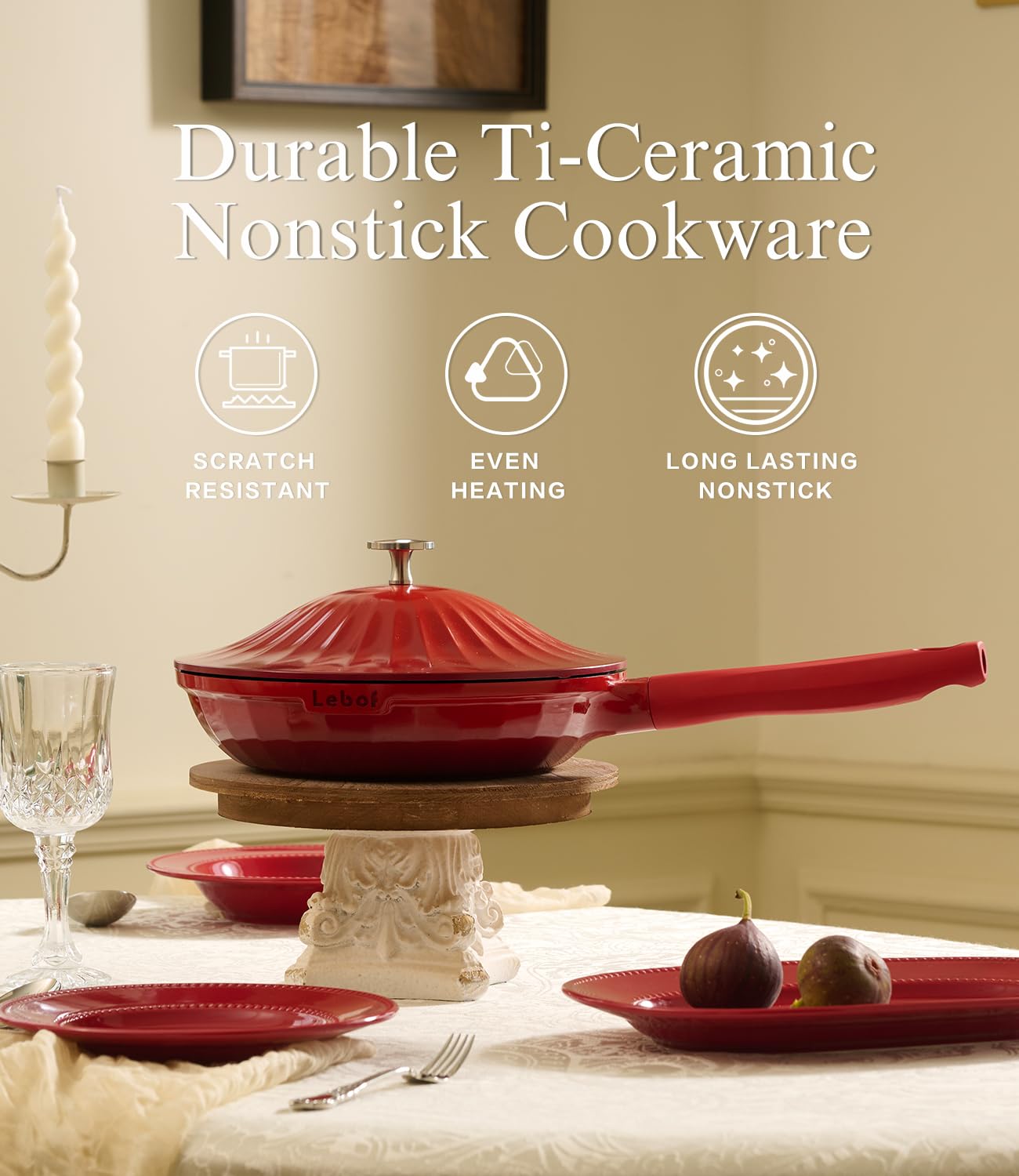 7-Piece Nonstick Ceramic Cookware Set in Jet Black