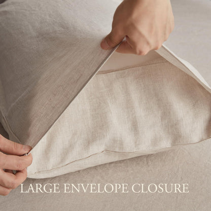 DAPU 100% Pure French Linen Sheets: Natural Normandy Flax Set