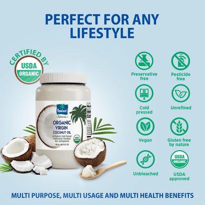 Parachute Naturalz Organic Virgin Coconut Oil: Cold Pressed & Unrefined