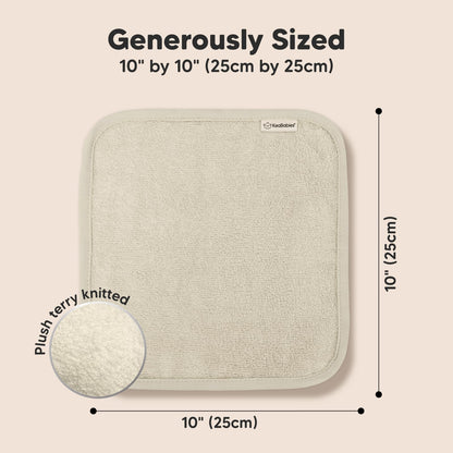 KeaBabies Bamboo Washcloths: 500GSM Ultra-Soft 6-Pack