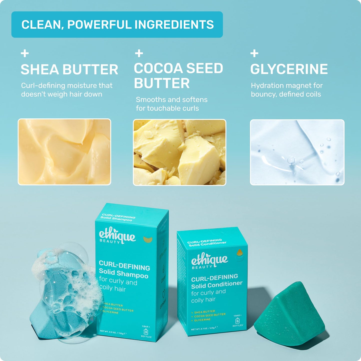 Ethique "Professor Curl" Shea Butter Shampoo Bar: Plastic-Free