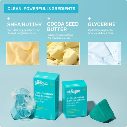 Ethique "Professor Curl" Shea Butter Shampoo Bar: Plastic-Free