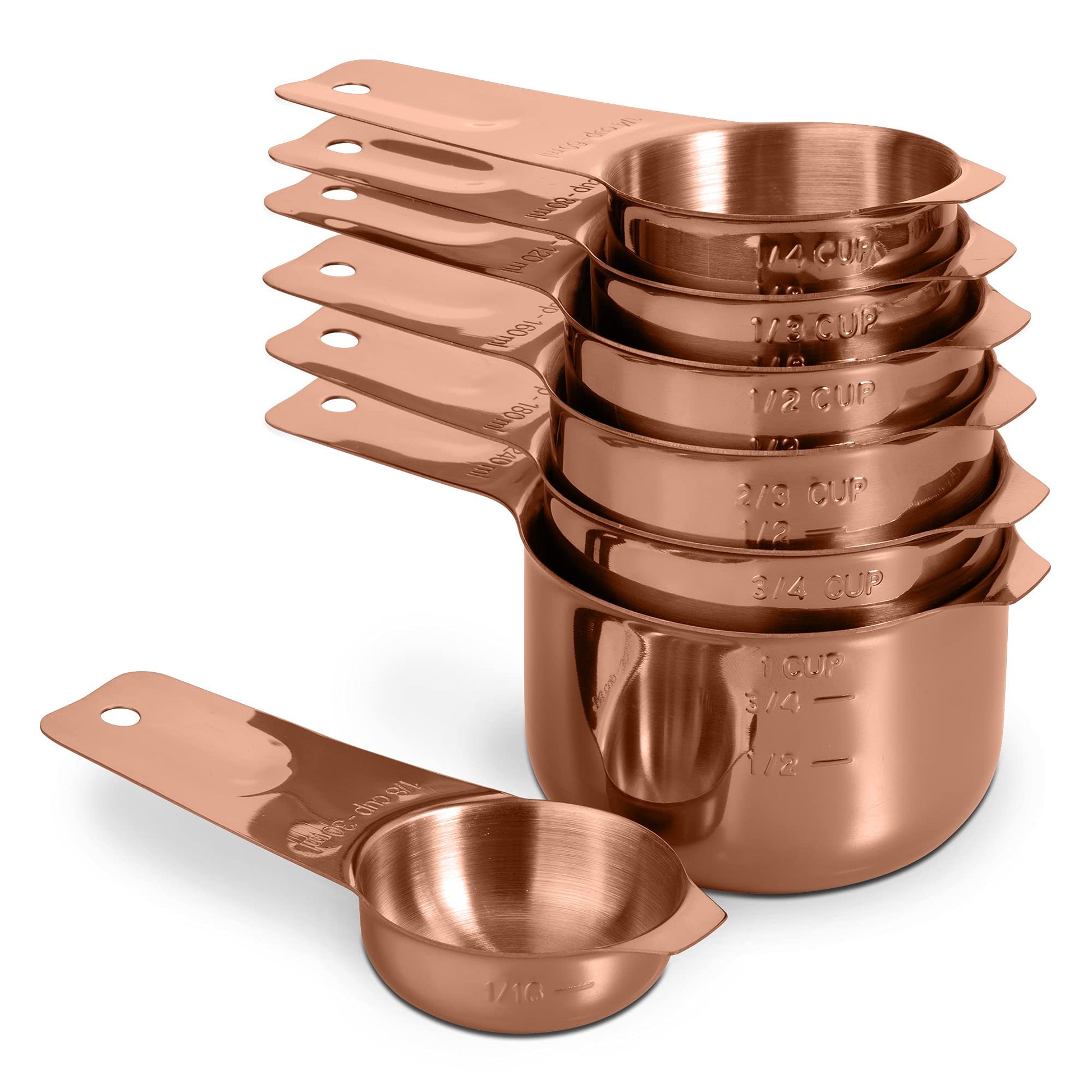 ALLWIN - HOUSEWARE: 13 - piece Measuring Cups and Spoons Set, 18/8 Stainless Steel, with Ring Connector - The Tribalist