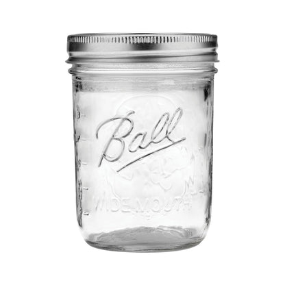 Ball Wide Mouth Pint 16-Ounce Glass Mason Jar with Lids (2-Pack)