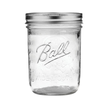 Ball Wide Mouth Pint 16-Ounce Glass Mason Jar with Lids (12-Count)