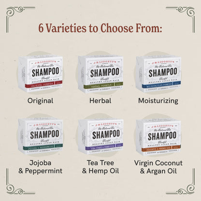 J.R. Liggett’s Shampoo Bars | TRUE Shift Toxin‑Free Hair Care (3‑Pack)