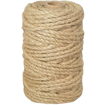 100% Natural Jute Twine: 1100 Feet of Biodegradable Cord for Zero-Waste Crafting and Gardening