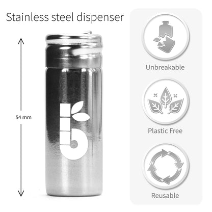 Vegan Plant-Based Dental Floss Tape, Refillable Steel Dispenser – Bambaw