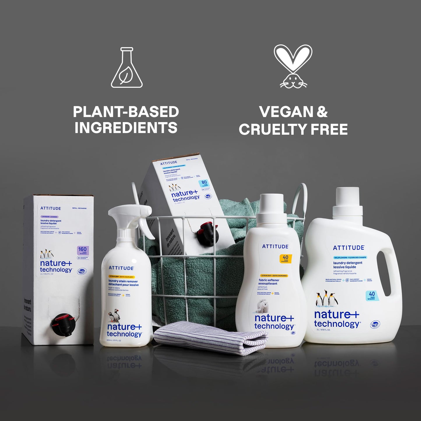 ATTITUDE Liquid Fabric Softener: Plant-Based, Vegan & Unscented