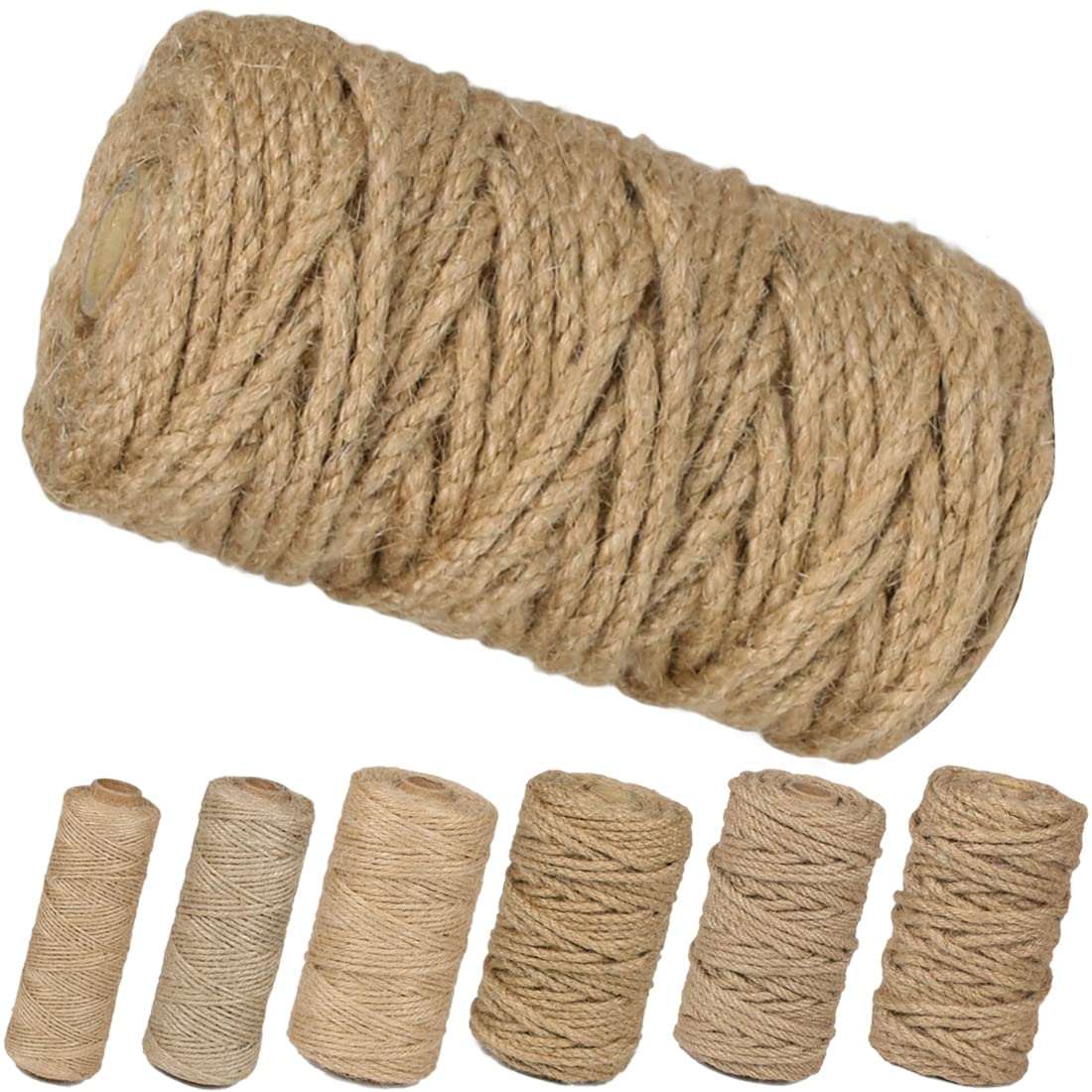 100% Natural Jute Twine: 1100 Feet of Biodegradable Cord for Zero-Waste Crafting and Gardening