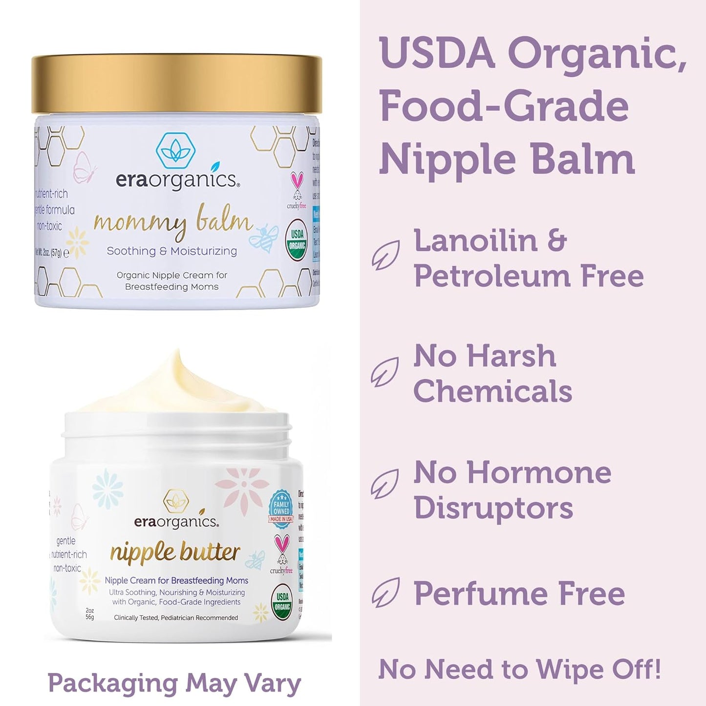 USDA Organic Lanolin-Free Nipple Butter for Breastfeeding
