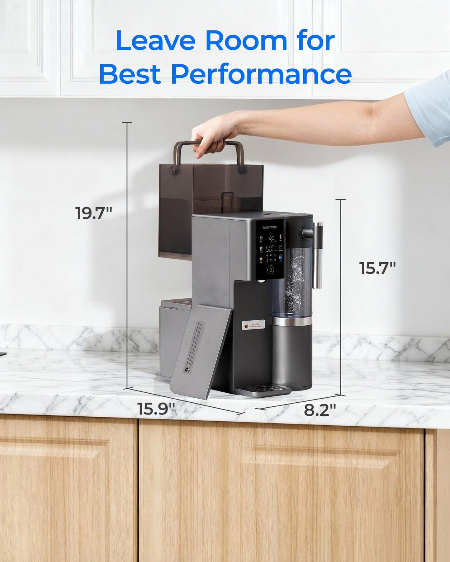 Waterdrop WD-A2 Countertop Reverse Osmosis System: Instant Hot and Cold, No Plumbing