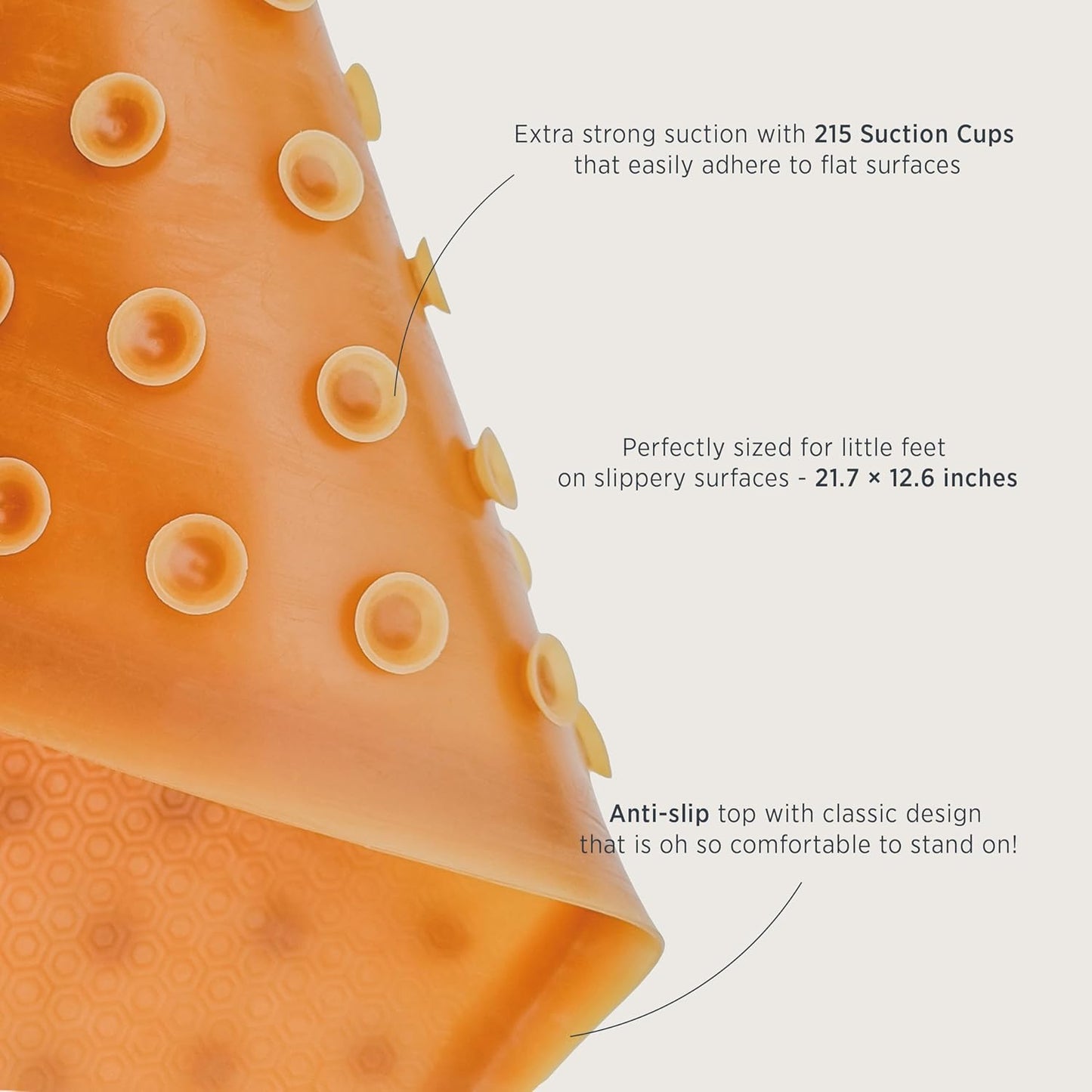 HEVEA Natural Rubber Wave Bath Mat: Plastic-Free & Biodegradable