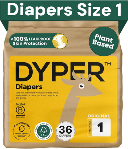 DYPER Plant-Based Baby Diapers: Bamboo-Derived Skin Protection