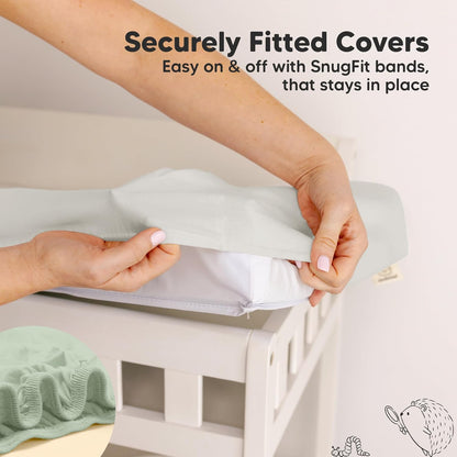 Soothe 100% GOTS-Certified Organic Cotton Changing Pad Covers (2-Pack)