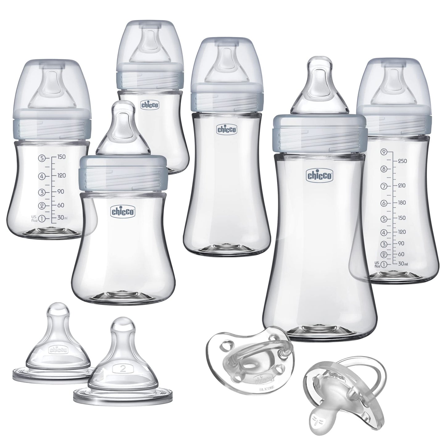 Chicco Duo 5oz Hybrid Baby Bottle with Invinci-Glass Interior (2-Pack)