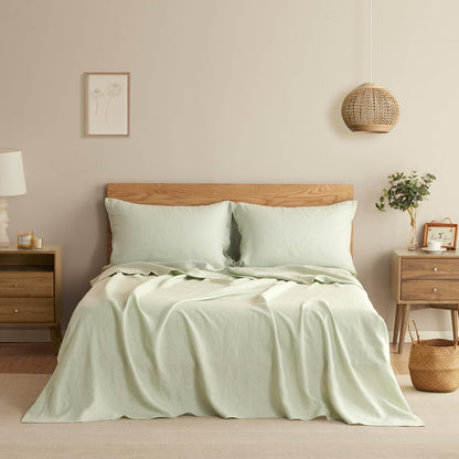 DAPU 100% Pure French Linen Sheets: Natural Normandy Flax Set