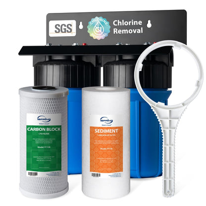 Compact Whole-House PFAS & Lead Water Filter, 2-Stage – iSpring WGB21B-PFKS