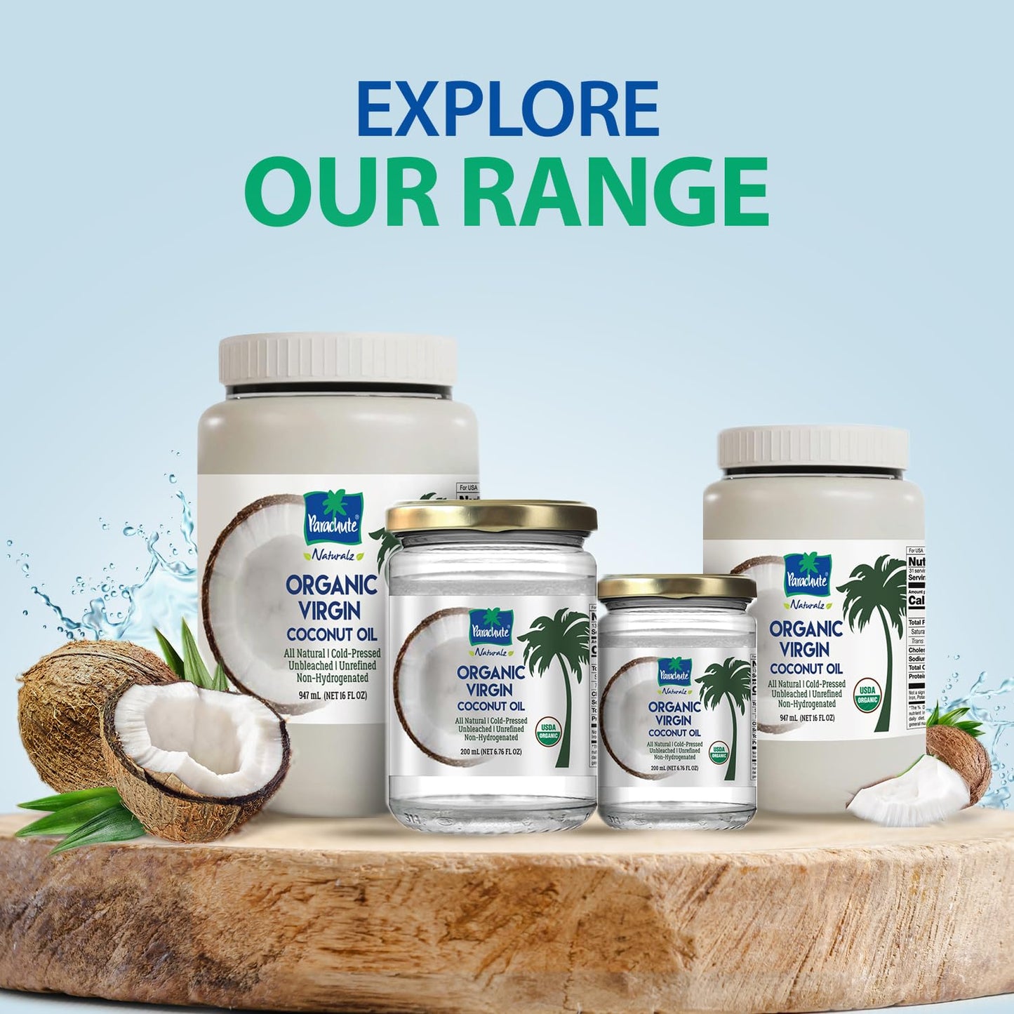 Parachute Naturalz Organic Virgin Coconut Oil: Cold Pressed & Unrefined