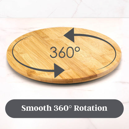 TB Home Acacia Wood Lazy Susan Kitchen Turntable Organizer