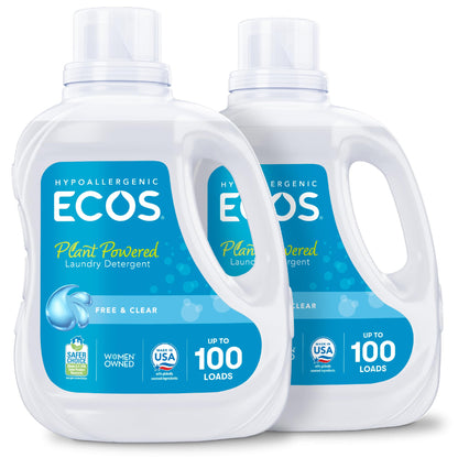 ECOS Plant-Powered Free & Clear Hypoallergenic Laundry Detergent