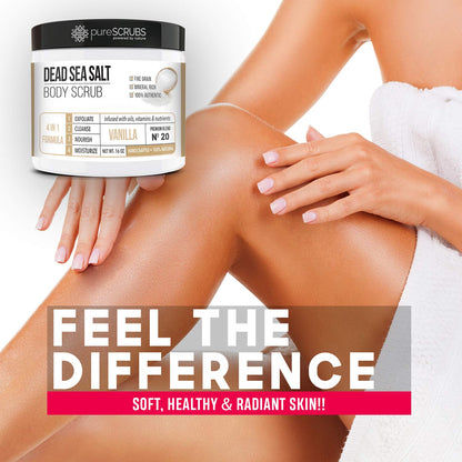 Fragrance-Free Dead Sea Salt Body Scrub, Organic Oils – pureSCRUBS Unscented