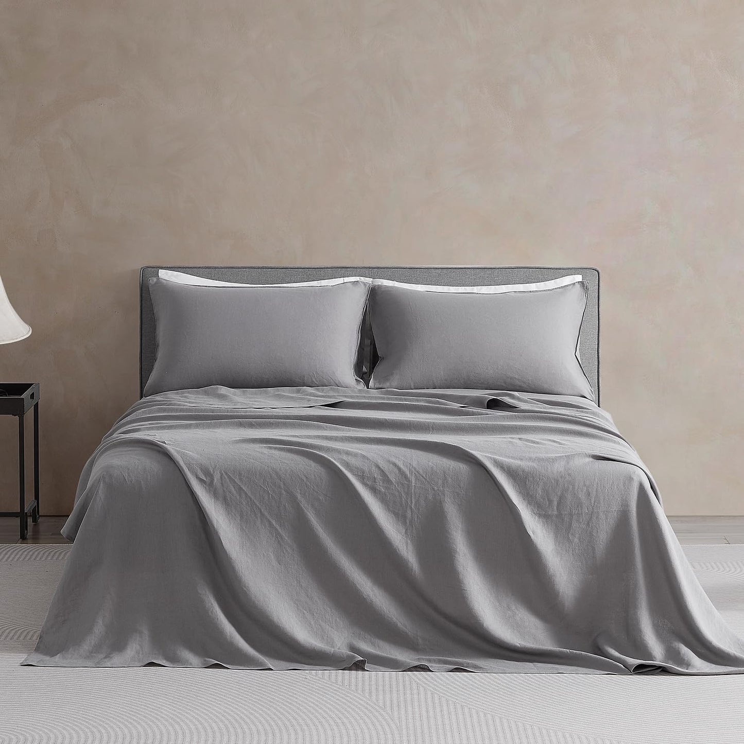 DAPU 100% Pure French Linen Sheets: Natural Normandy Flax Set