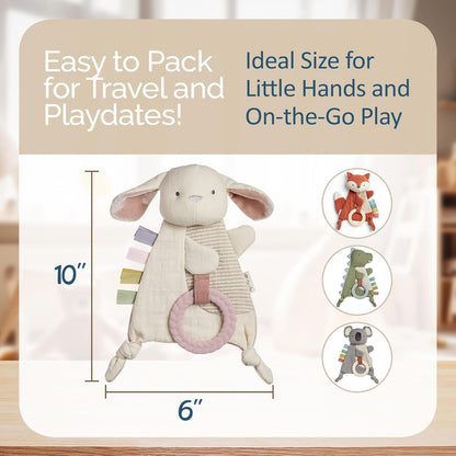 Itzy Ritzy Bitzy Crinkle Sensory Toy: Natural Cotton Bunny