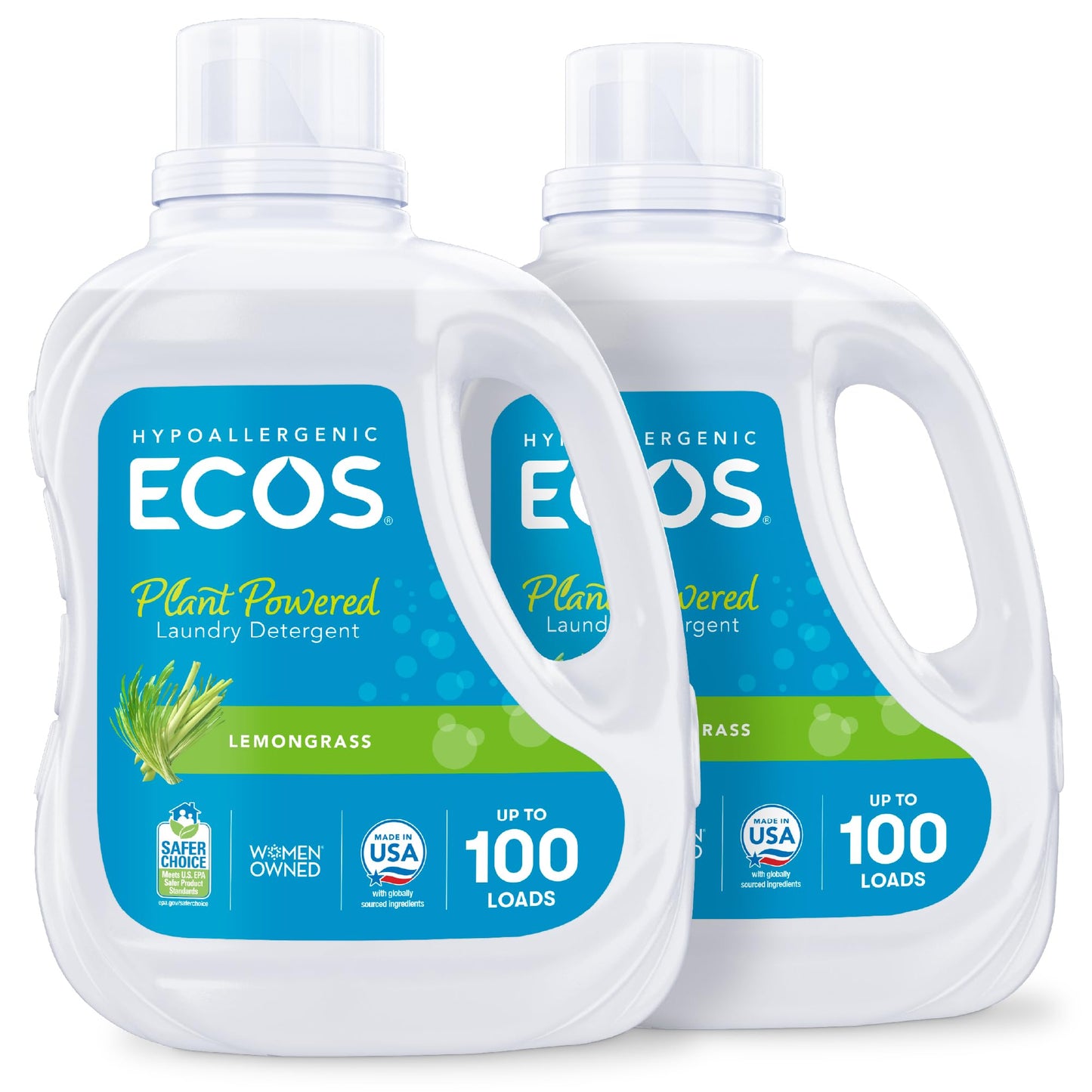 ECOS Plant-Powered Free & Clear Hypoallergenic Laundry Detergent