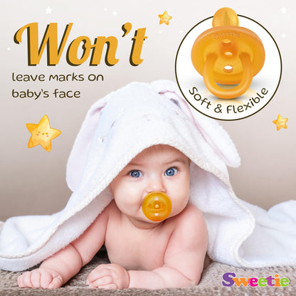 SWEETIE Natural Rubber Pacifier: 100% Pure Rounded Soother