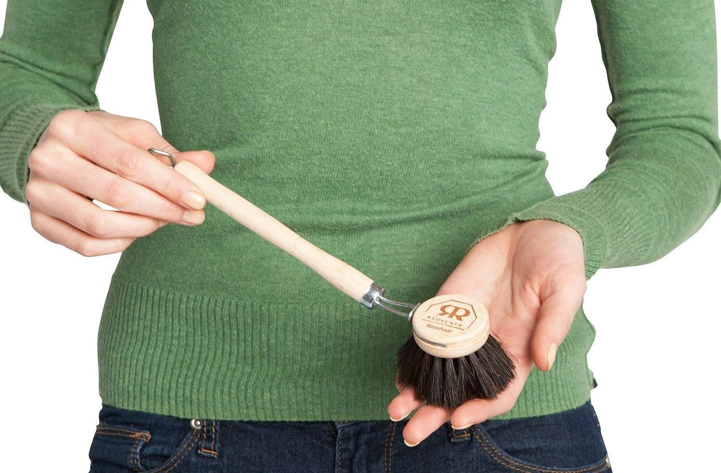 Redecker Tampico Fiber Dish Brush: Oiled Beechwood Handle (Set of 2)