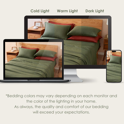 DAPU 100% Pure French Linen Sheets: Natural Normandy Flax Set