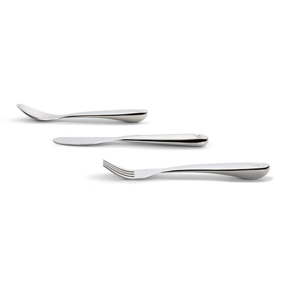 Munchkin Polish Toddler Utensils: Stainless Steel Fork, Knife, and Spoon