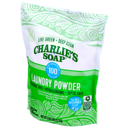 Charlie’s Soap Fragrance-Free Hypoallergenic Deep Cleaning Laundry Powder