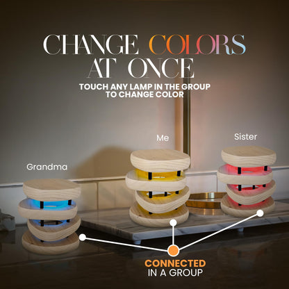 Filimin Friendship Lamp: Mid-Century Knotty Alder Wood