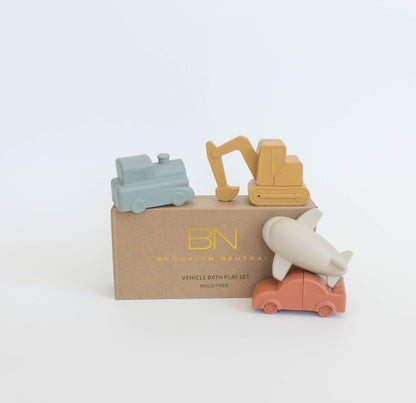 Brooklyn + Neutral Silicone Bath Toys: Mold-Free Animal 5-Pack